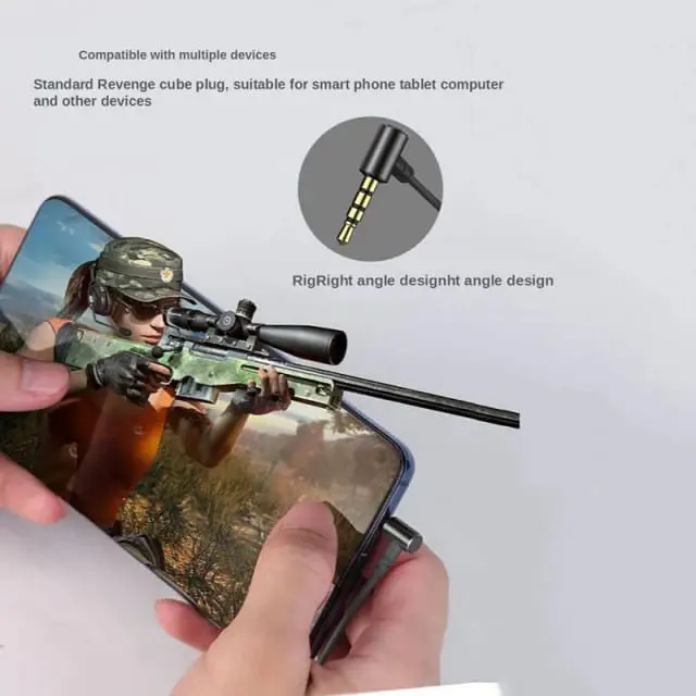 ARKANATECH Headset Gaming PUBG XG-120 T10 Bass Noise Cancelling dengan Dual Mic Mobile Earphone Hifi Handsfree Microphone Colokan 2
