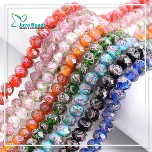 Ready Bahan Gelang Batu Crystal Bunga Lampwork Murano New