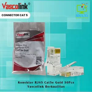 Konektor RJ45 Cat5e GOLD 50Pcs Vascolink