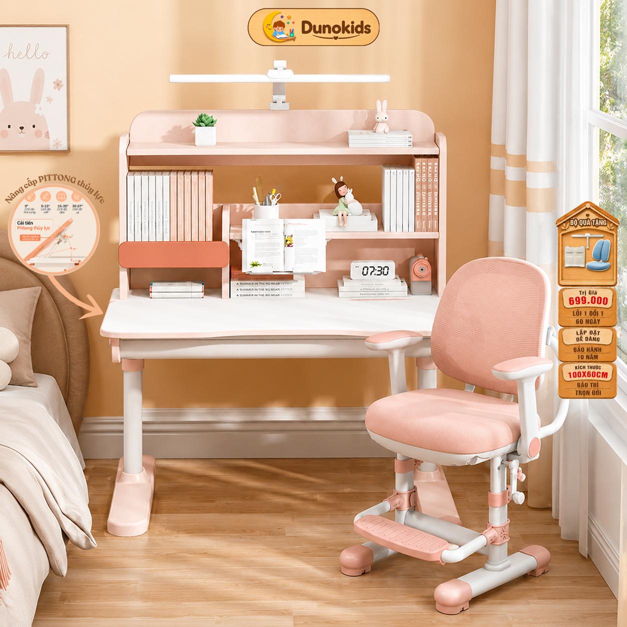 Đánh giá bàn học Dunokids D100: gỗ tự nhiên, nghiêng pittong, kích thước gọn