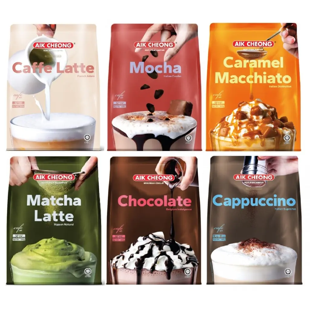 Aik Cheong Cafe Art 3in1 (Chocolate / Cappuccino / Matcha / Macchiato / Mocha / Latte)