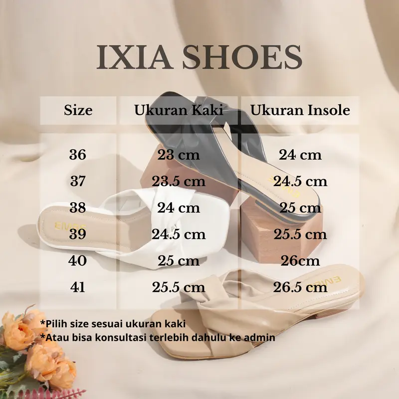 IXIA Venice Sandal Heels Wanita Hak 2 cm 4