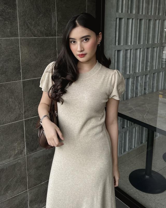 CASSCA - Bora Dress | Knit Wanita Simpel Elegan Korea 2025 8