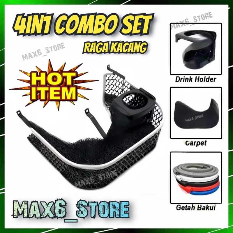 4in1 Combo Set Bakul Besi Raga Basket Kacang (Besi Tebal) Carpet ...