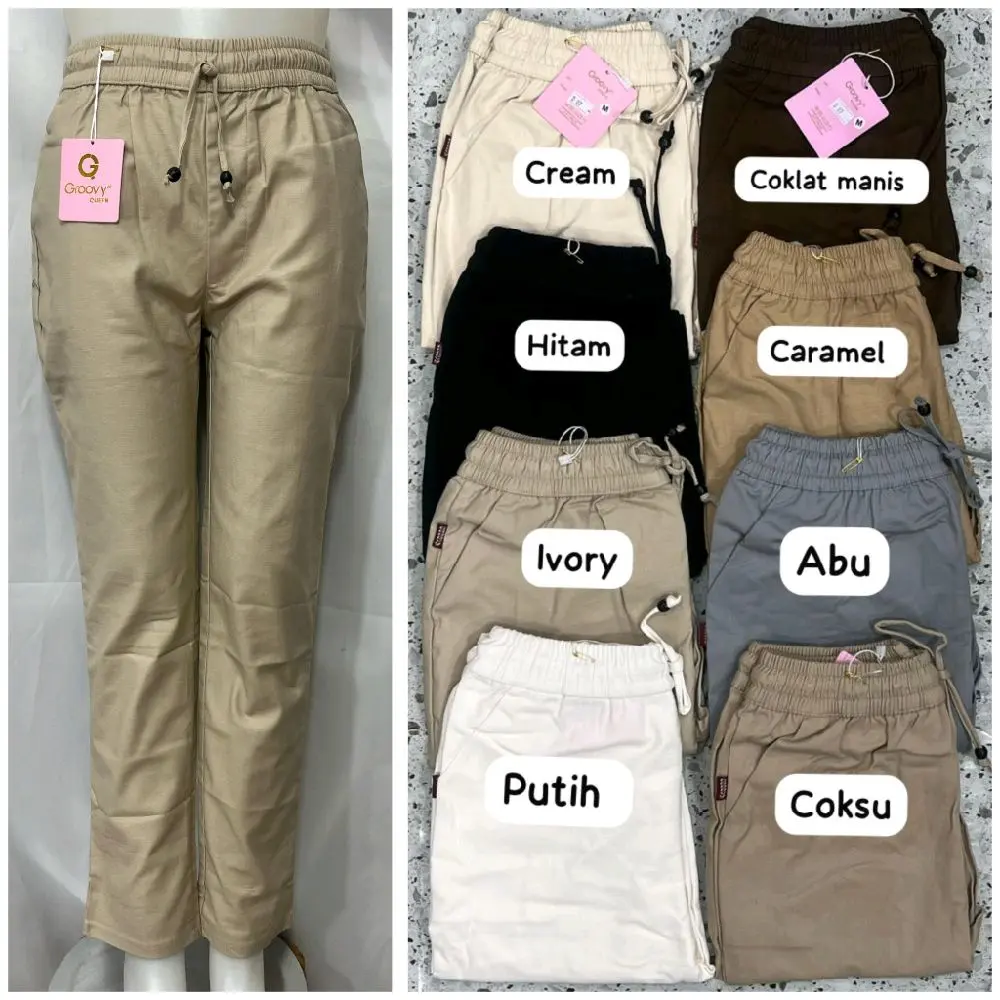 Basic Pants Bahan Cotton Twill Street