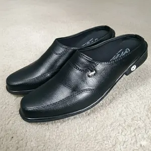 Sepatu Sandal Bustong Slop Kulit Sintetis Size 38-43 untuk Kondangan Kantor Kerja Pria
