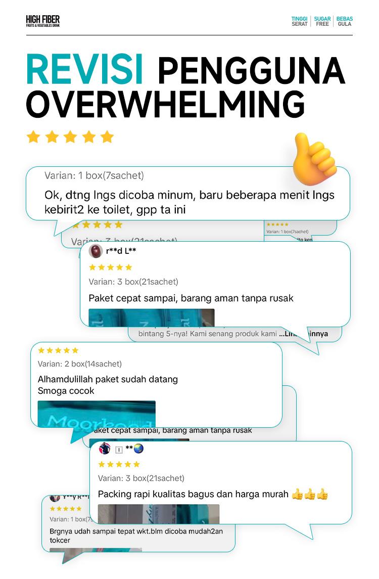 Moorkoedal Minuman Serat Tinggi - Lancarkan BAB & Usus Sehat - BPOM HALAL