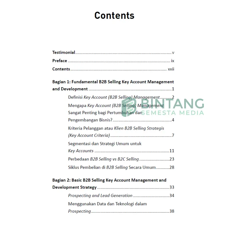 Bintang Semesta Media - #BIGBUSINESS Highly Productive B2B Selling Strategy: Key Account Management and Development