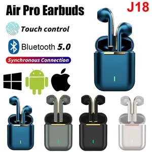 Air Pro J18 TWS Wireless Headphones Bluetooth Earphones For Samsung Galaxy S25 Ultra S23FE S24 Plus A55 A35 A16 A36 For iPhone 17 16 15 14 13 Pro Max Mini Sport Headset Music Calls Earbuds Accessories
