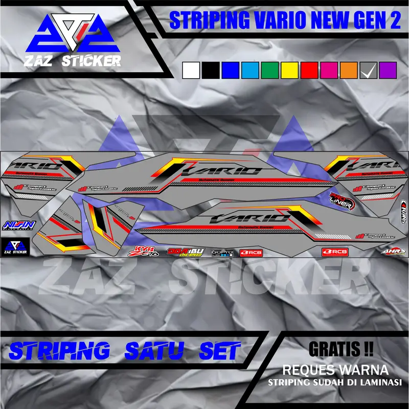 Zaz Sticker Striping Vario New Gen 2 Design Motif 13 8