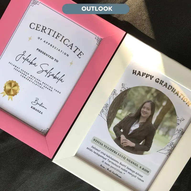 Kado Pigura Custom Foto | Bingkai Foto 5R | Kado Ultah | Anniversary | Souvenir | Pernikahan | Wisuda | Custom Sertifikat Pigura | Gift Foto Hadiah 4