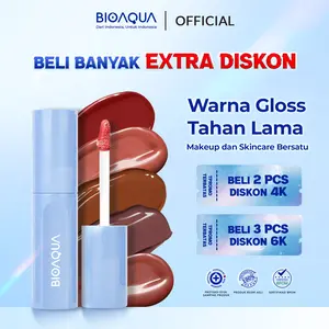 【BPOM】BIOAQUA Fantastic Me Glossy Lip Tint 2.3g Bibir Lipcream Long Lasting Waterproof Lipstick lipstik Transferproof Tahan Lama Natural Formula Ringan