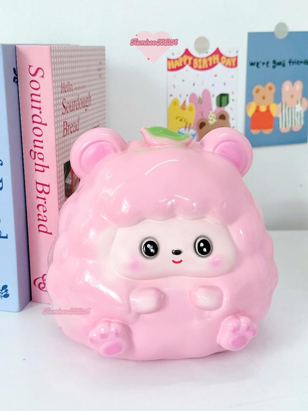  Ống tiết kiệm CỪU LÁ  SIZE TO - LỖ TRÒN  siêu xinh siêu dễ thương 20cmx20cm | heo đất tiết kiệm trang trí quà tặng Tiemheosoda 