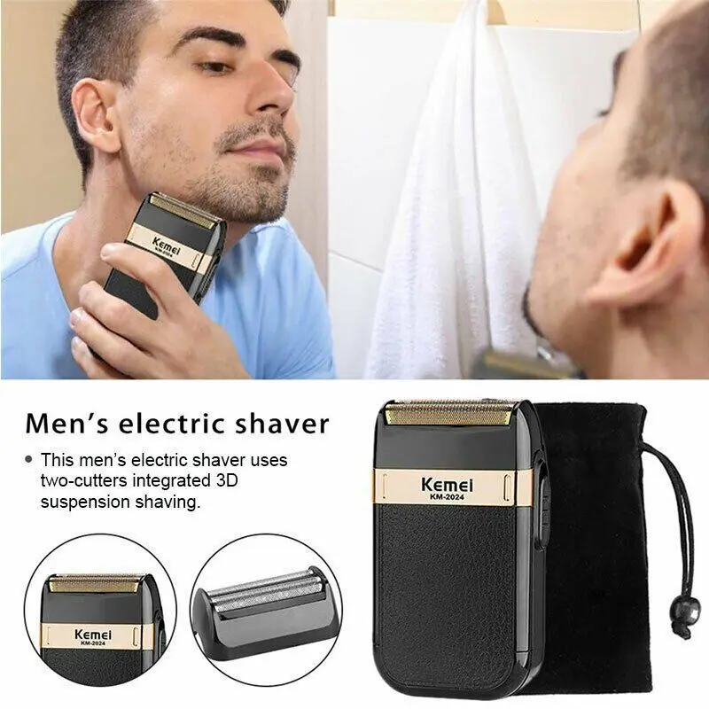 Paling Murah - Original Cukuran Rambut Kemei KM 1102 / KM 2024 Shaver Alat Cukur Kumis Jenggot Brewok Recharger 7