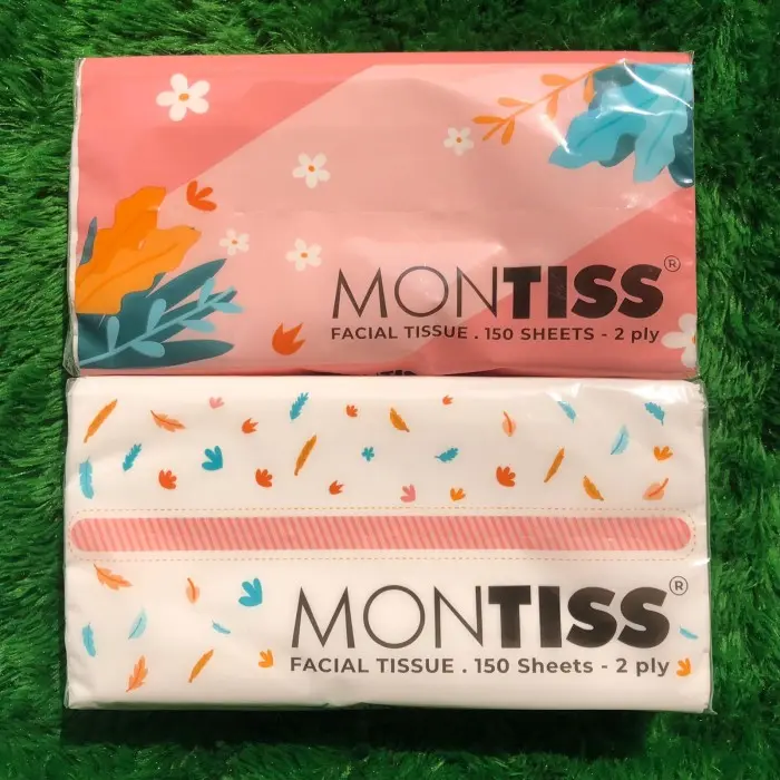 tissue tissu tisu facial softpack MONTISS 150 sheets