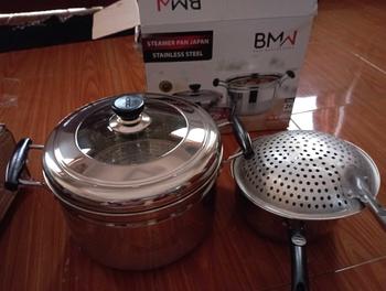 Product Review of 1 Pcs Panci Susu Stainless Steel Milk Pot Panci Sup Soup Pot Milk Pot Gagang Multifungsi Uk 20 cm from K**🌷 1