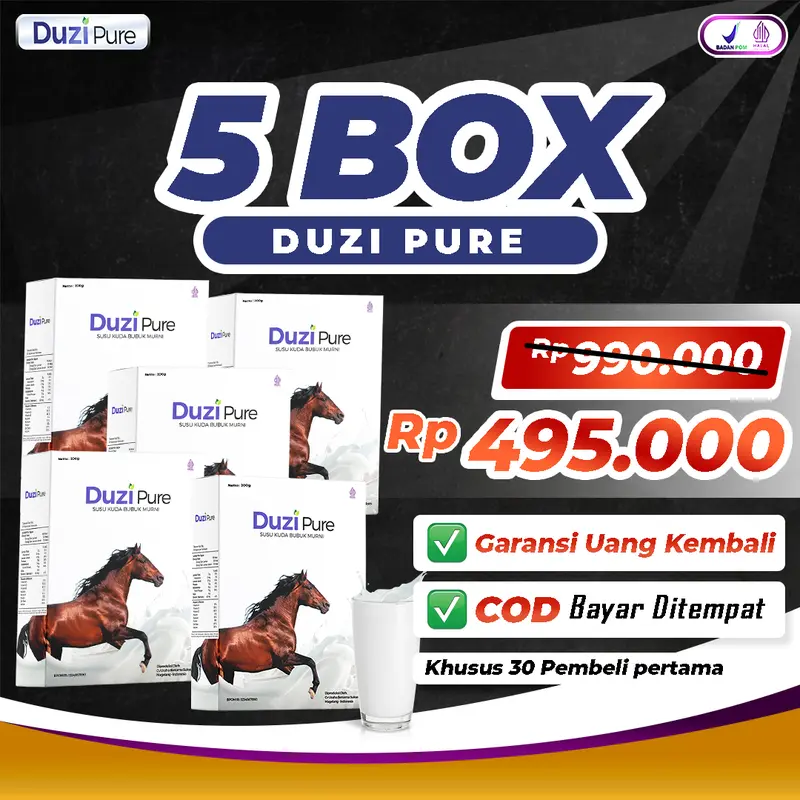 Duzipure Susu Kuda Murni 100% Asli Paket 5 Box 0