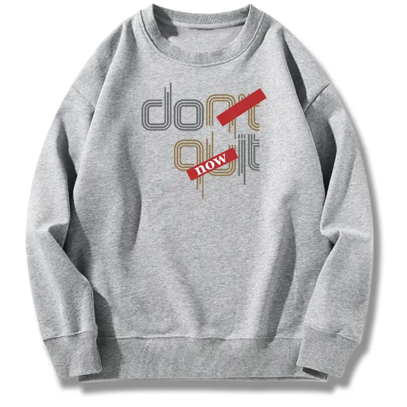 Sweater Oversize Unisex Don Quit Crewneck Korean Style Big Size Jumbo (S-5XL) - Casual Outerwear Distro Polos - Wanita, Hoodie Fleece Tebal Basic Couple Nyaman 5