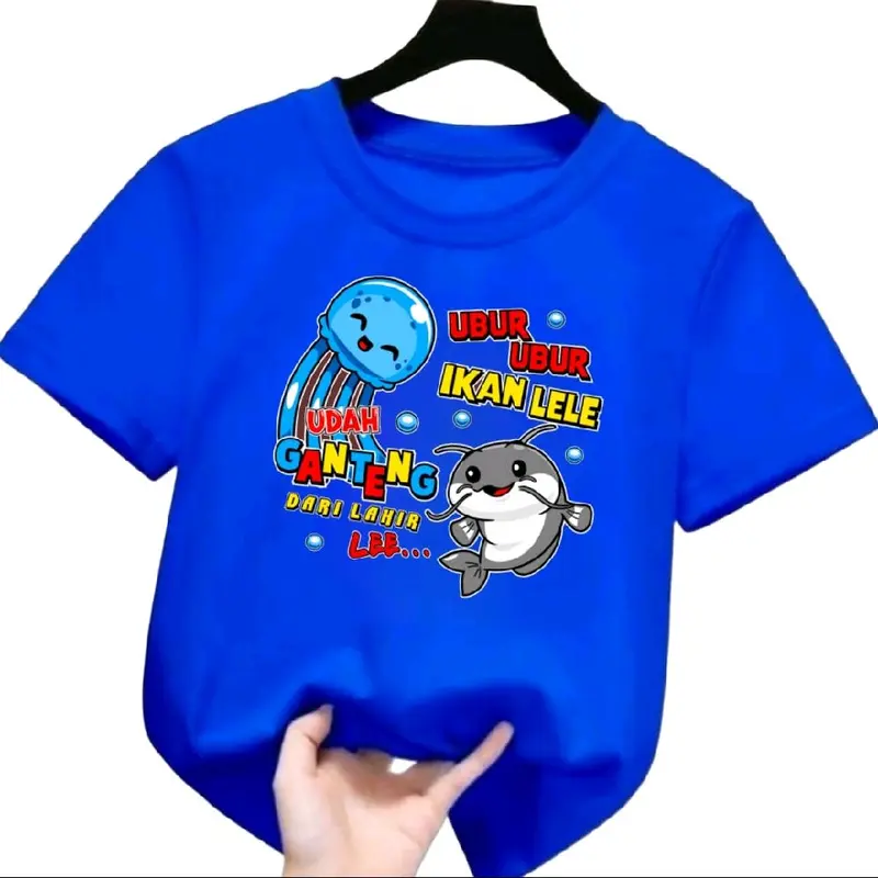 Baju Kaos Anak Ubur Ikan Lele - Fashion Anak Perempuan Laki Cowok Cewek, Bahan Halus dan Lembut 3