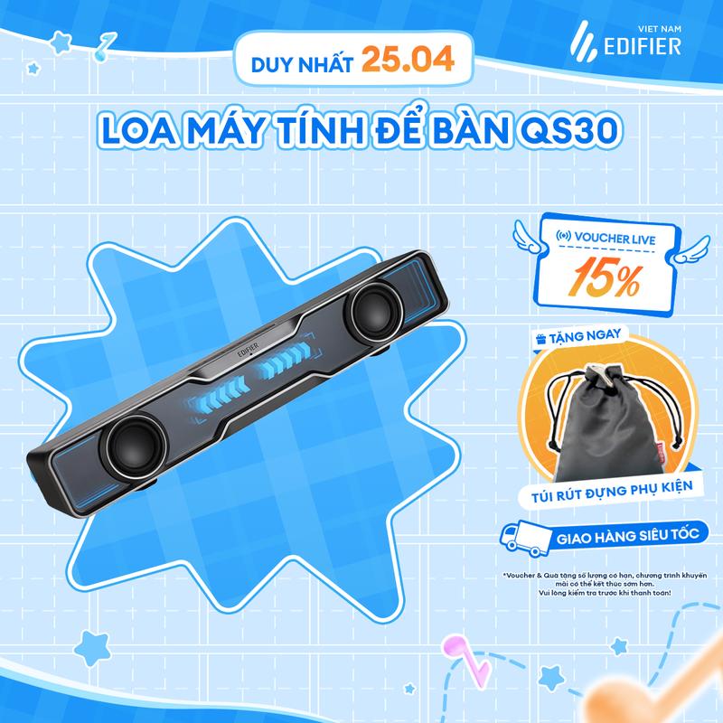 Loa Máy Tính Để Bàn Bluetooth EDIFIER QS30 | Công suất 5W RMS | Tích hợp Micro | Bảo hành 12 tháng