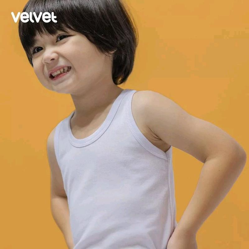 Kaos singlet velvet junior Baby Girls Boys Bayi Katun 5