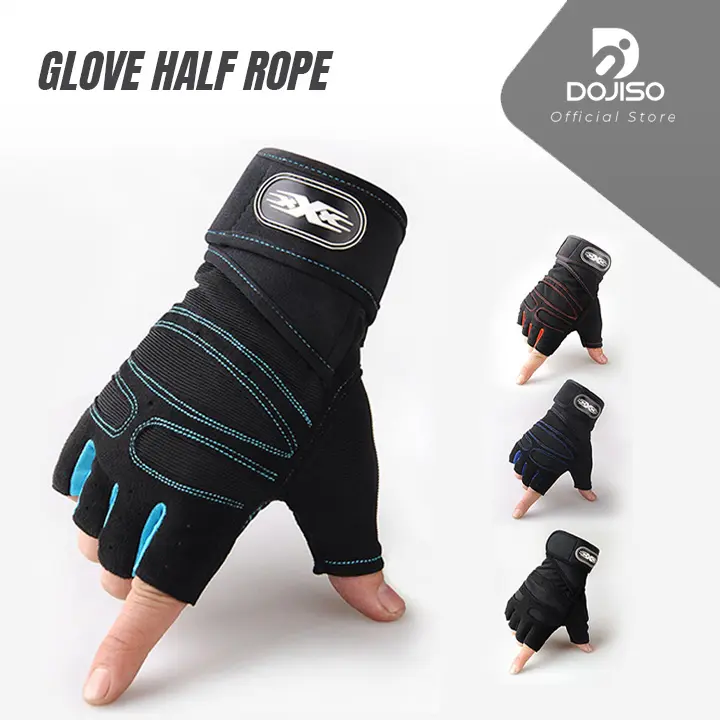 Gym Gloves GHR1 Sarung Tangan Olahraga Training Bodybuilding Fitness Gym Angkat Beban