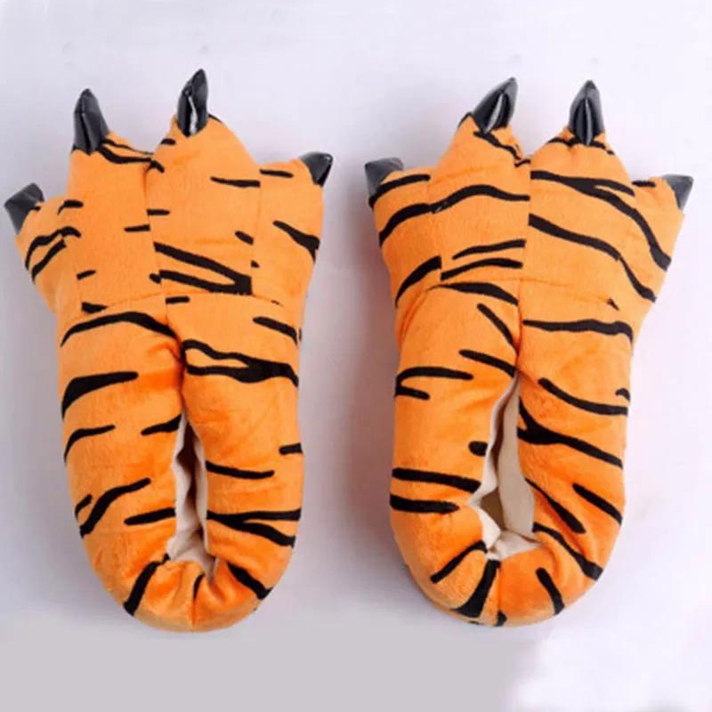 Product Introduction of Cartoon Animal Shoes Paw Shoes Autumn and Winter Lovers Bag with Warm Shoes Men and Women Children Monster Home Shoes 3