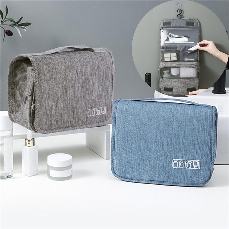 Túi Đựng Mỹ Phẩm Chống Nước, Unisex, LB, Tách Khô Và Ướt, Dung Tích Lớn, Túi Đựng Đồ Du Lịch, Túi Trang Điểm Nữ, Cầm Tay, Túi Sắp Xếp Đồ Vệ Sinh Cá Nhân, Túi Đựng Đồ Trang Điểm, Thích Hợp Để Sử Dụng Khi Đi Du Lịch