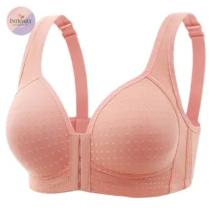 Bra Busui Big Size BH Wanita Tanpa Kawat Full Coverage Kancing Depan Tali Lebar