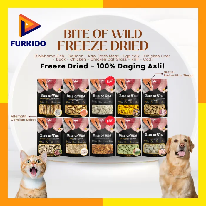 Bite of Wild Pet Treats Freeze Dried 40 Gr / Snack Anjing Kucing