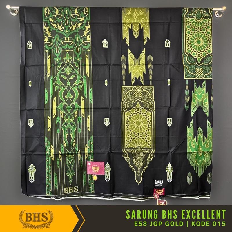 Sarung BHS Excellent JGP Gold Motif E58 Jacquard Full Timbul Sarung Tenun Elegan dan Berkualitas Kombinasi Jacquard Songket [Garansi Original] 3