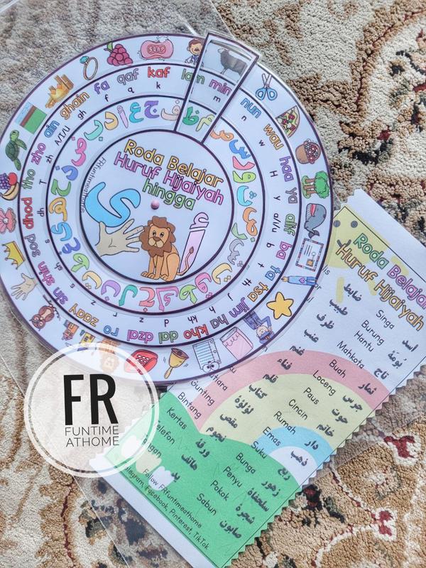LAMINATED Hijaiyah Alphabet Learning Wheel, Roda Belajar Huruf - TikTok ...