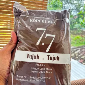 Kopi Bubuk hitam 77 Berat 1 Kg aroma enak rasa pahit robusta Coffee Warung