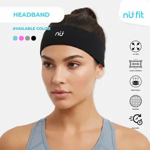 Nu Fit - Headband Yoga / Bandana Olahraga - Hitam