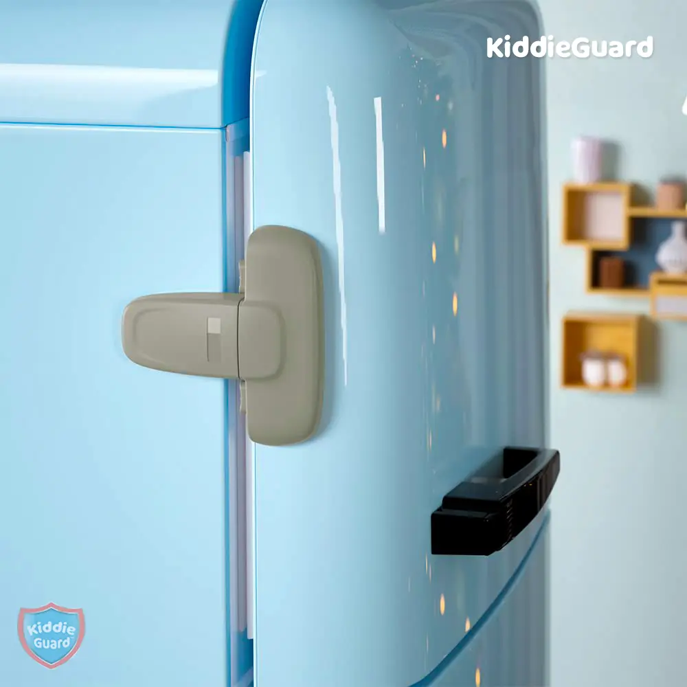 Baby Safety Lock Refrigerator Lock Child Safety Fridge lock for Kitchen and Freezer Lock T-Shape Design KiddieGuard