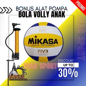 BOLA VOLI MIKASA ANAK TERMURAH EMPUK FREE ALAT POMPA / VOLLY / VOLLEY super empuk Voly Ball Outdoor
