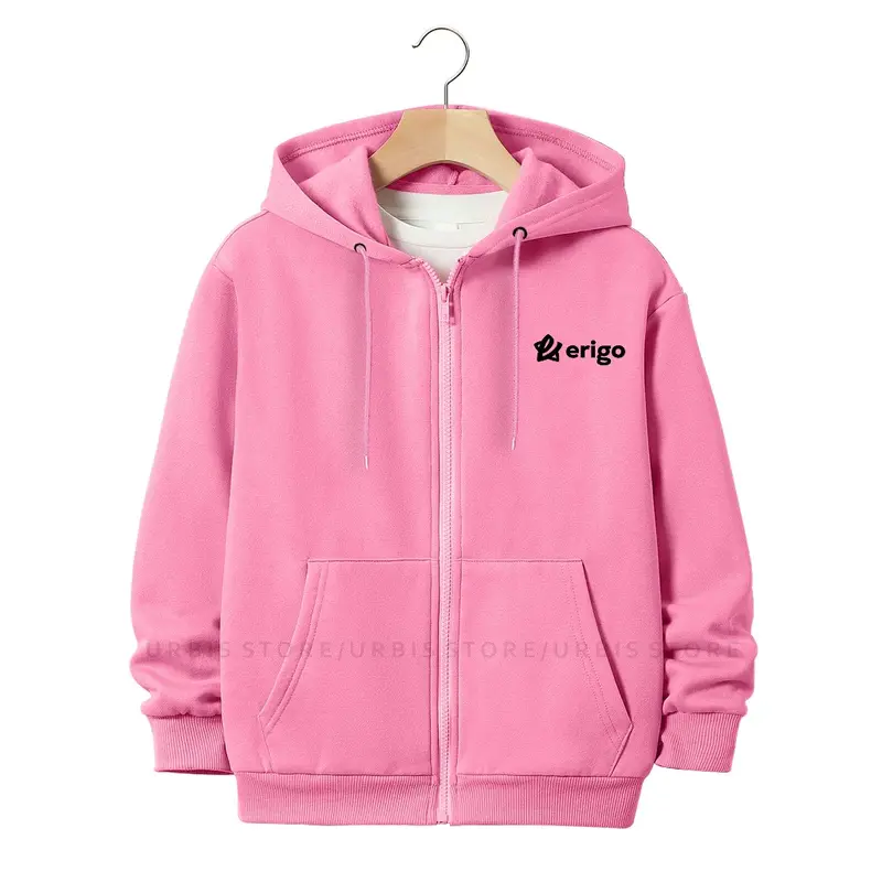 Jaket Sweater Hoodie Zipper Anak Laki-Laki Perempuan Usia 3-13 Tahun Motif Sablon ERIGO Bintang Bahan Fleece Tebal Premium 4