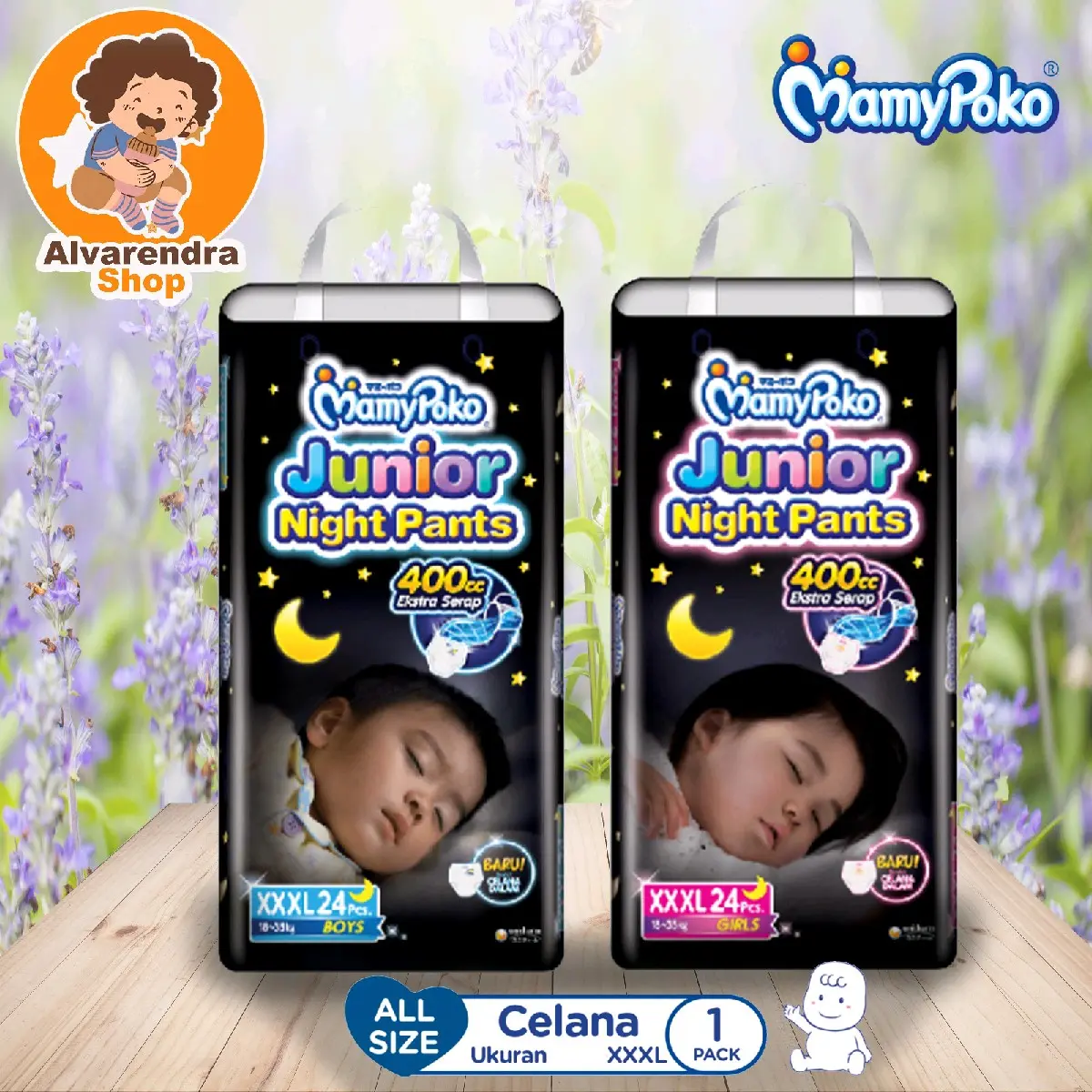 Mamypoko Junior Night Pants XXXL24 / XXXL 24 Boys Girls Popok Diaper Bayi