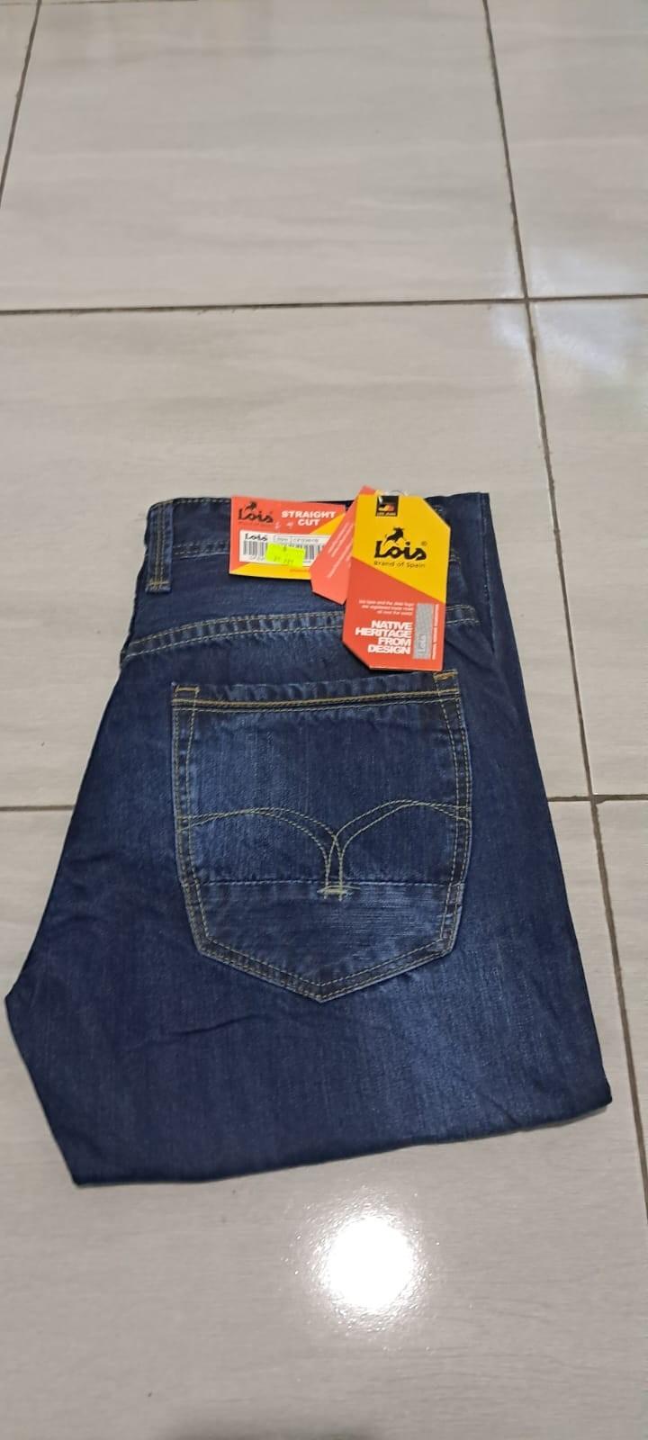 Product Introduction of TERBRU CELANA LOIS PREMIUM, HANYA 2 WARNA ORIGINAL Jeans Biru Nyaman Denim Panjang Cowok Keren Pria Tebal Standar Hitam Distro 21