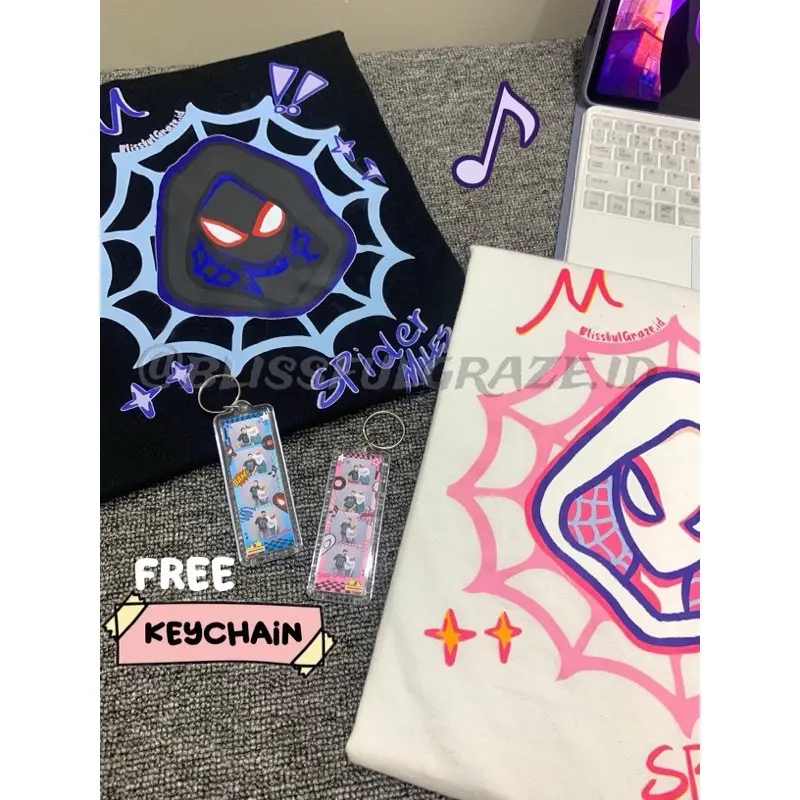 TSHIRT Couple Z3 Miles & Gwen Kaos Couple Kaos Bucin Pria Wanita ~ FREE STIKER