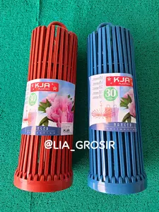 KJA Gantungan Bulat Bayi & Dewasa 30 Stik Biru & Merah Folding Han Gantungan Baju Bayi & Dewasa Desain Kokoh Tahan Lama Hanger