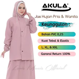 AKULA Jas hujan setelan ROK bahan berkualitas 100% original premium