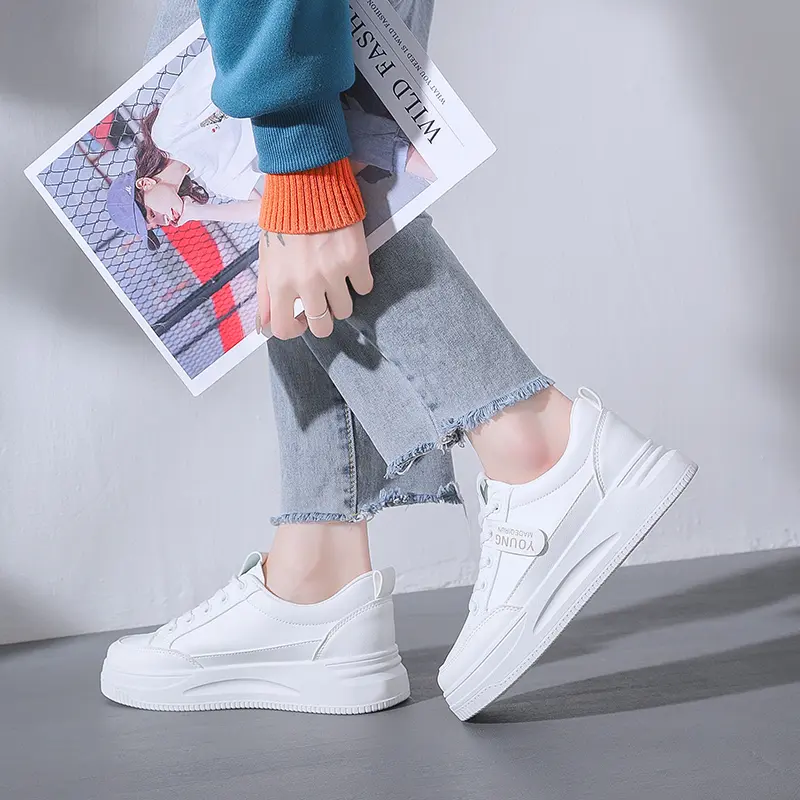 【100% impor】 sepatu sepatu wanita sepatu kasual sepatu kets sepatu kets kasual casual terbaru imurah keren COD Merah 2
