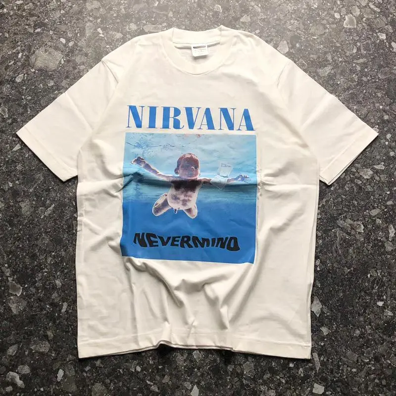 KAOS T-Shirt BAND Nirvana Nevermind bahan Cotton Combad 24S Nyaman