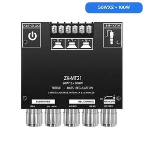 Módulo amplificador digital ZK-MT21 de 2.1 canales, con entrada BT5.0 y AUX, con graves altos y bajos, herramienta de conversión de audio, accesorios perfectos para herramienta de conversión