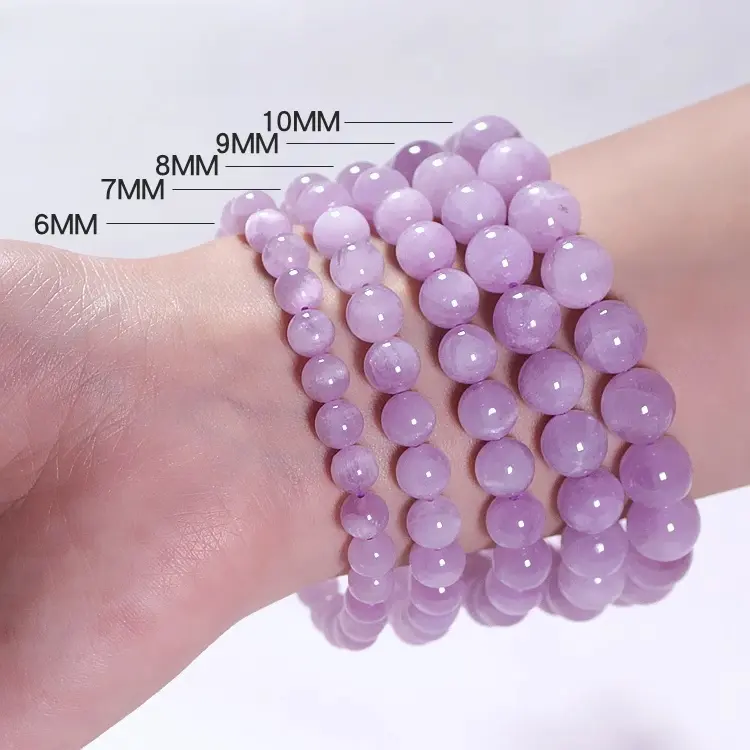 Vòng Tay Kunzite Màu Tím, Đá Quý Tự Nhiên, Vòng Tay Hạt, Năng Lượng Chữa Lành, Thủ Công, Tự Làm, Thiết Kế Trang Sức, Thích Hợp Cho Kỷ Niệm, Sinh Nhật Tốt Lành, Đeo Hàng Ngày, Đính Hôn, Đám Cưới 1