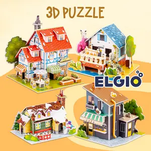 Mainan Puzzle 3D DIY Paper HOUSE Set Mainan Puzzle Edukasi dan Dekorasi