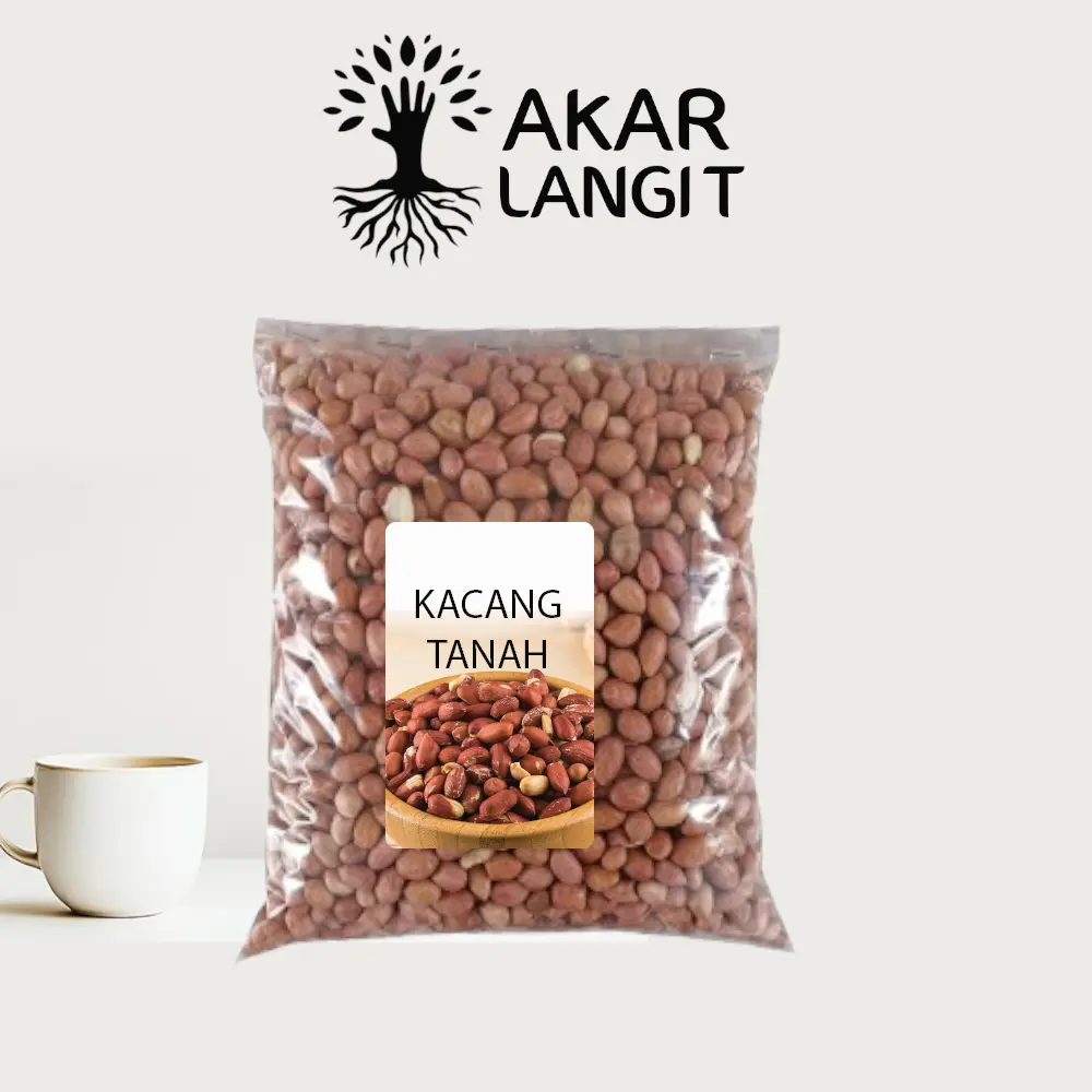 Kacang Tanah Kulit Mentah 1Kg kinned Peanut Kernel Raw Akarlangit