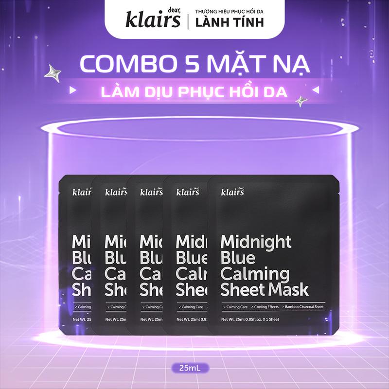 Combo 5 Mặt nạ giấy Dear Klairs Sheet Mask 25ml ĐEN HOẶC TRẮNG