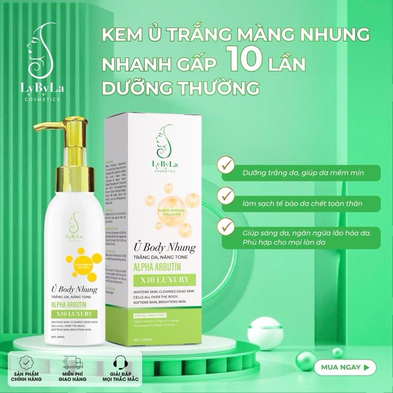 Ủ Body Nhung Alpha Arbutin 250ml – Kem Ủ Màn Nhung Dưỡng Trắng Da Mịn Màng Chuẩn Spa+
